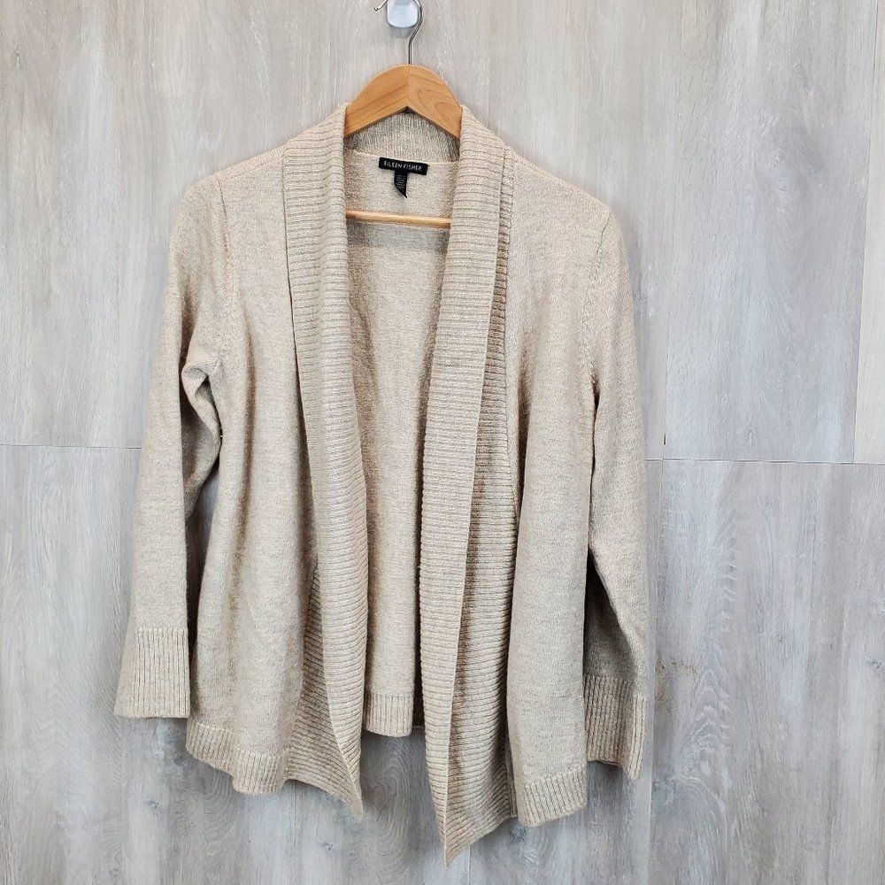 Eileen Fisher Wool Cream Cardigan Sweater